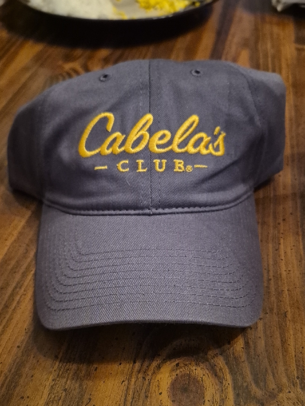 Cabela's  Club Navy Baseball Cap with Yellow Embroidered Logo